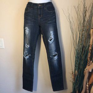 Mindcode lightweight skinny size 5 darkwash jeans 31” inseam